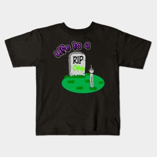 Creepy Funny Skeleton Zombie Kids T-Shirt